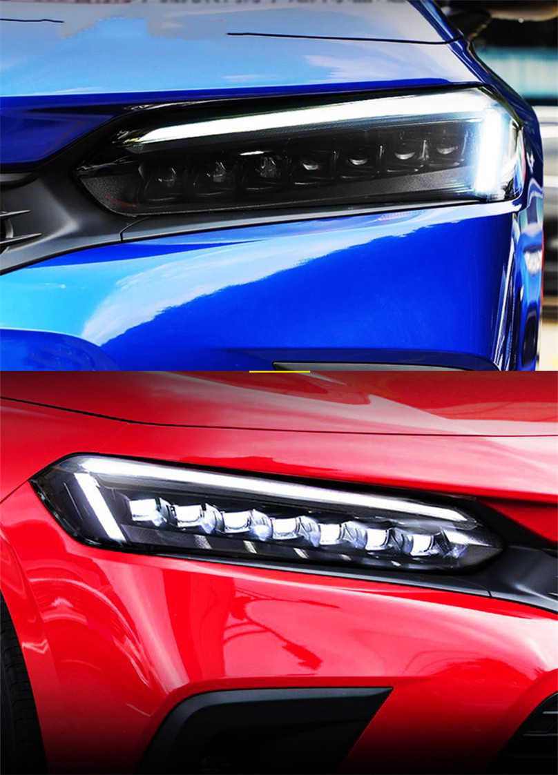 Car Tuning Headlights For Honda Civic X G11 2022 All LED Headlight DRL Turn Signal Lights High Beam Daytime Light