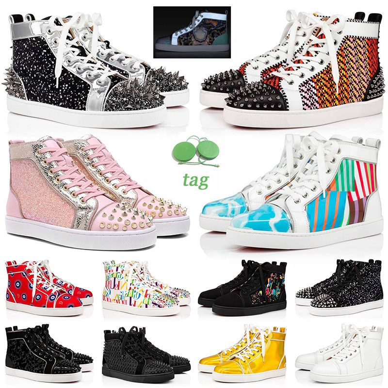 Top High Women Mens Red Boots Luxurys Designers Casual Shoes Luxury Designer Sneakers Leather Suede Reflective Spikes loafers Platform Bottoms Trainers Big Size 47, Cc12
Top High Women Mens Red Boots Luxurys Designers Casual Shoes Luxury Designer Sneakers Leather Suede Reflective Spikes loafers Platform Bottoms Trainers Big Size 47, Cc12