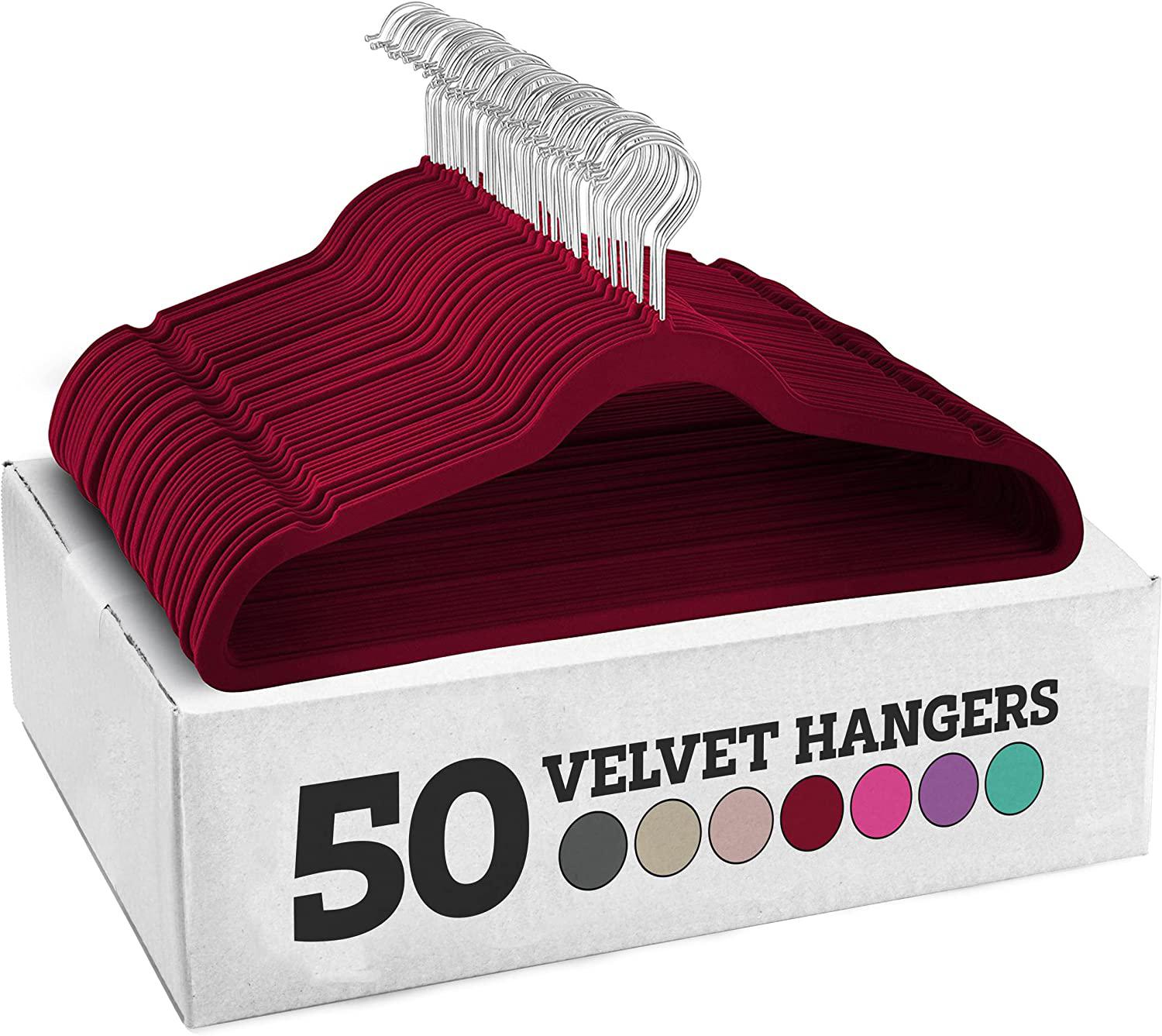 Premium Velvet Hangers Non Slip Durable 50 Pack Clothing Racks30797911427715