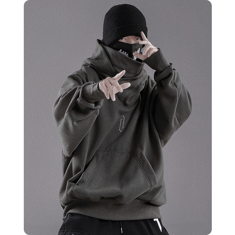 Men's Hoodies Sweatshirts Autumn winter High collar hoodie loose comfortable Men's clothes Harajuku Hiphop streetwear Fleece hooded oversize