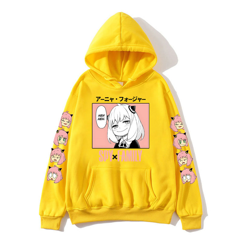 Men's Hoodies Sweatshirts Anya Anime Spy X Family Hoodies Kawaii Cartoon Mens/WomenSweatshirt Tops Harajuku Unisex Couple Hoodie Plus Fashion Str