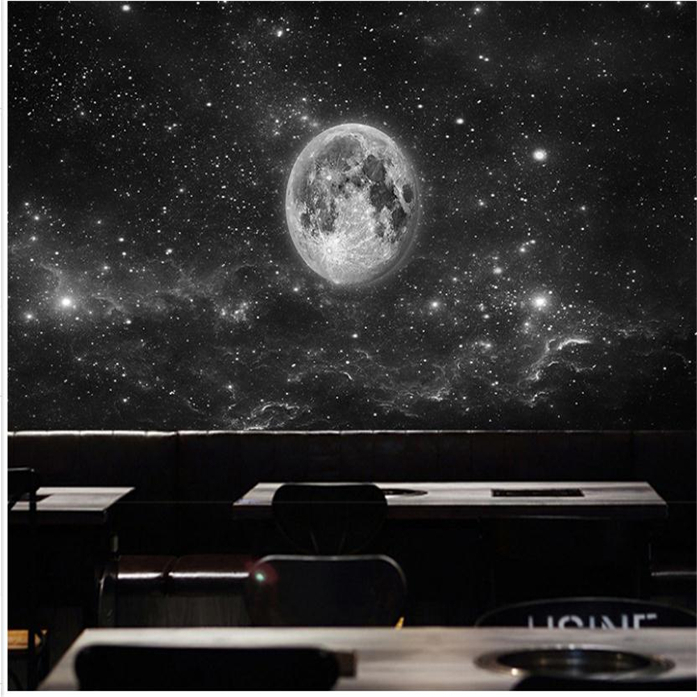 3D three-dimensional fantasy starry sky background wall wallpaper ceiling bar KTV bedroom wallpaper restaurant cafe