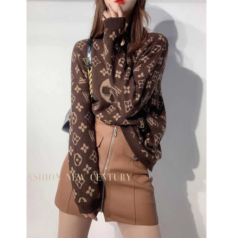 Letter Printed Thickening Pullover Sweater Womens Soft Long Sleeves Inner Wear Sweater Trendy Women Winter Sweaters, Dark coffee
Letter Printed Thickening Pullover Sweater Womens Soft Long Sleeves Inner Wear Sweater Trendy Women Winter Sweaters, Dark coffee