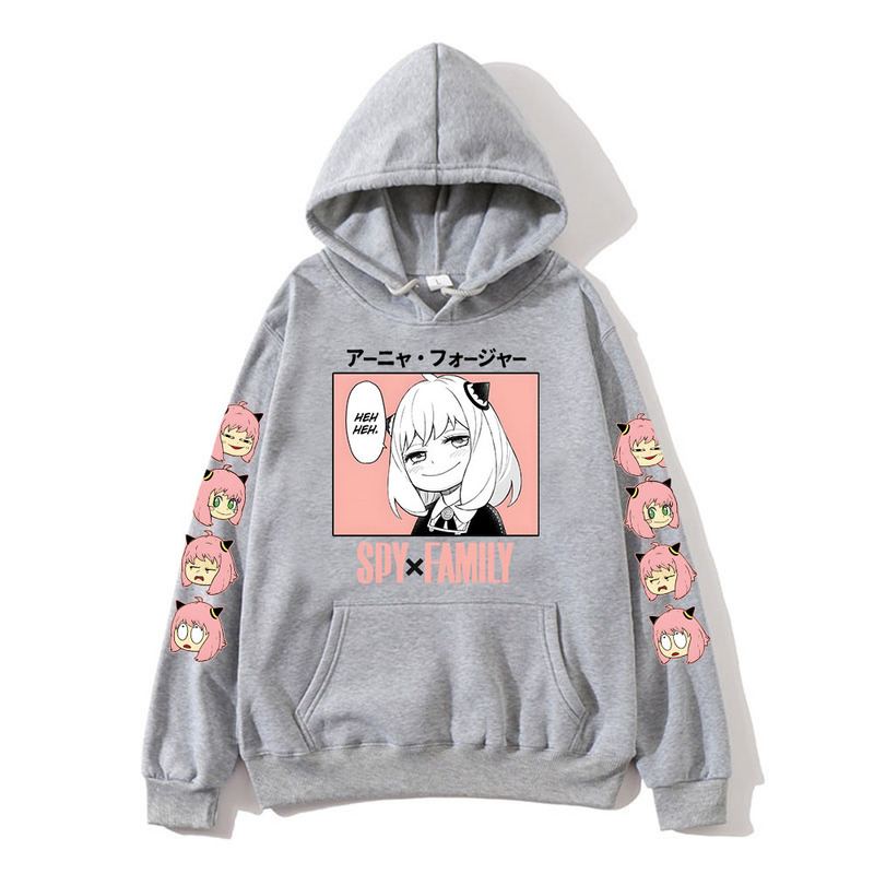 Men's Hoodies Sweatshirts Anya Anime Spy X Family Hoodies Kawaii Cartoon Mens/WomenSweatshirt Tops Harajuku Unisex Couple Hoodie Plus Fashion Str