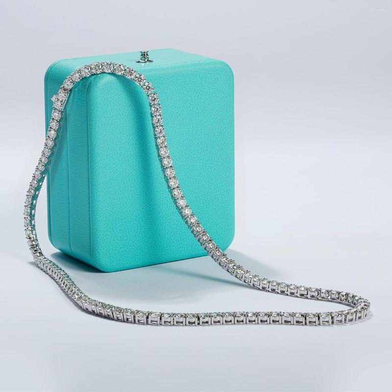 Pendant Necklaces AnuJewe 4mm D Color Moissanite Diamond Tennis Necklace 18K Gold Plated 925 Sterling Silver Fine Jewelry Gifts Wholesale
Pendant Necklaces AnuJewe 4mm D Color Moissanite Diamond Tennis Necklace 18K Gold Plated 925 Sterling Silver Fine Jewelry Gifts Wholesale