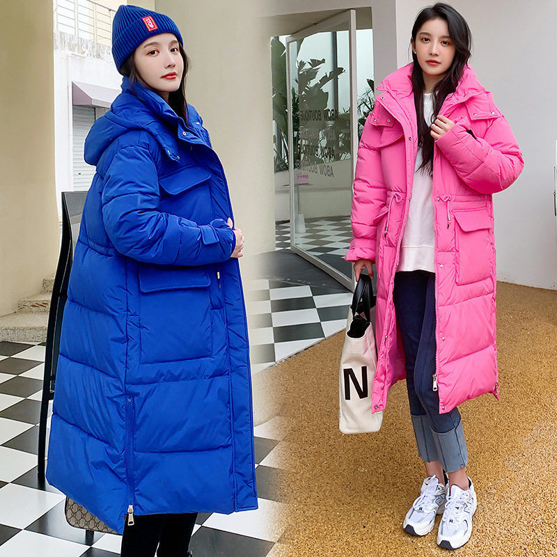 Womens Down Parkas Winter Jacket Women Parka Fashion Long Coat Hooded Parkas Loose Warm Snow Wear Cotton Padded Winter Clothes 220902wtt