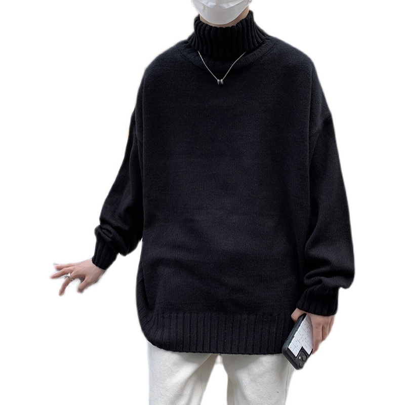 Mens Sweaters Turtleneck Sweaters Men Loose Knitted Pullover Streetwear Mens Oversized Sweater Fashion Casual Sweater Men Pullovers M-8XL 220905