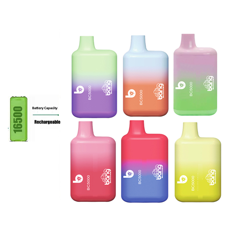 16500 Battery Bang BC5000 Rechargeable disposable E Cigarette 5000 puffs vape pen Device 650mah 11ml per-filled cartridges pod vapor kit
16500 Battery Bang BC5000 Rechargeable disposable E Cigarette 5000 puffs vape pen Device 650mah 11ml per-filled cartridges pod vapor kit