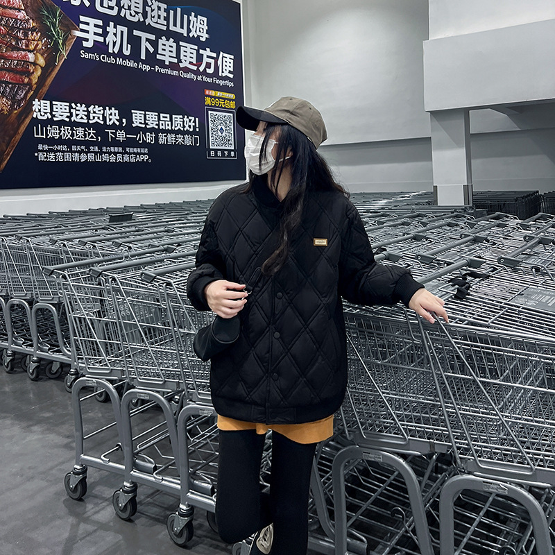 Womens Down Parkas GRELLER Women Parkas Winter Jacket Warm Baseball Female Basic Coat Down Cotton Padded Clothes Short Jacket Outwear 220902wtt