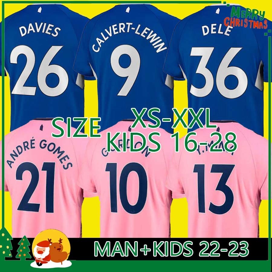 22 23 Soccer Jerseys 12 DIGNE 5 KEANE 19 MINA 2022 2023 JERSEY GORDON FOOTBALL SHIRTS home 9 CALVERT-LEWIN 10 SIGURDSSON 7 RICHARLISON GRAY Soccer Jerseys