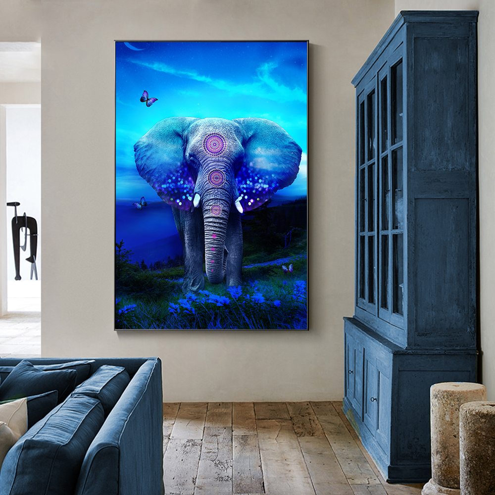 Painting Abstract Blue Elephant On The Green Grass Nordic Cartoon Canvas Posters and Prints Wall Art For Living Room Home Decor
Painting Abstract Blue Elephant On The Green Grass Nordic Cartoon Canvas Posters and Prints Wall Art For Living Room Home Decor