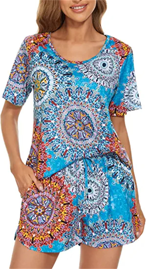 Nobemall Home Clothing Womens Pajamas Set Shorts Soft Sleeve Sleepwear Pjs with Pockets-Big Floral
Nobemall Home Clothing Womens Pajamas Set Shorts Soft Sleeve Sleepwear Pjs with Pockets-Big Floral