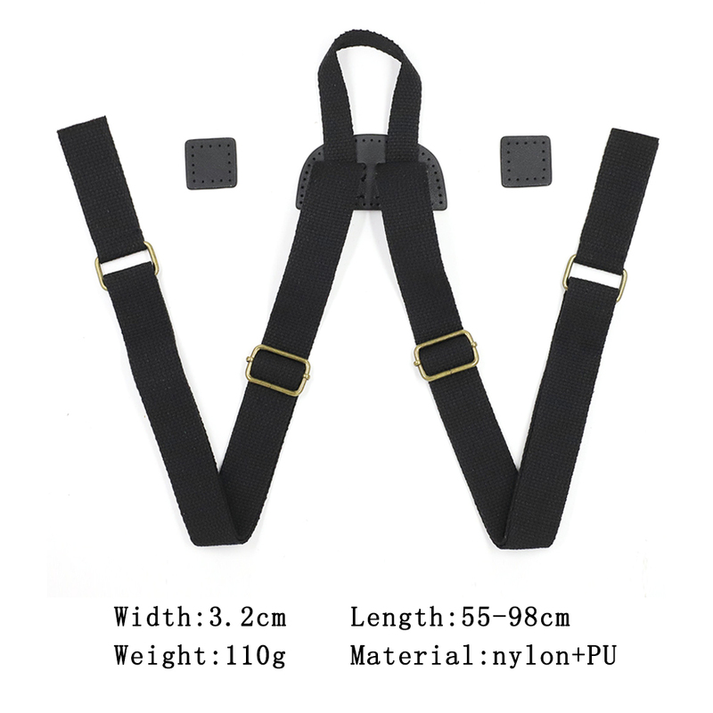 Bag Parts Accessories Adjustable Backpack Strap Black Durable Canvas Replacement Shoulder Strap Rucksack School Book Bag Leather Belt Accessories 2209
