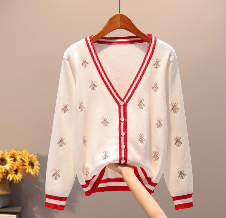 2022 NEW Women's Sweaters Cardigan fashion casual Knitwear Women designer Sweaters, White
2022 NEW Women's Sweaters Cardigan fashion casual Knitwear Women designer Sweaters, White