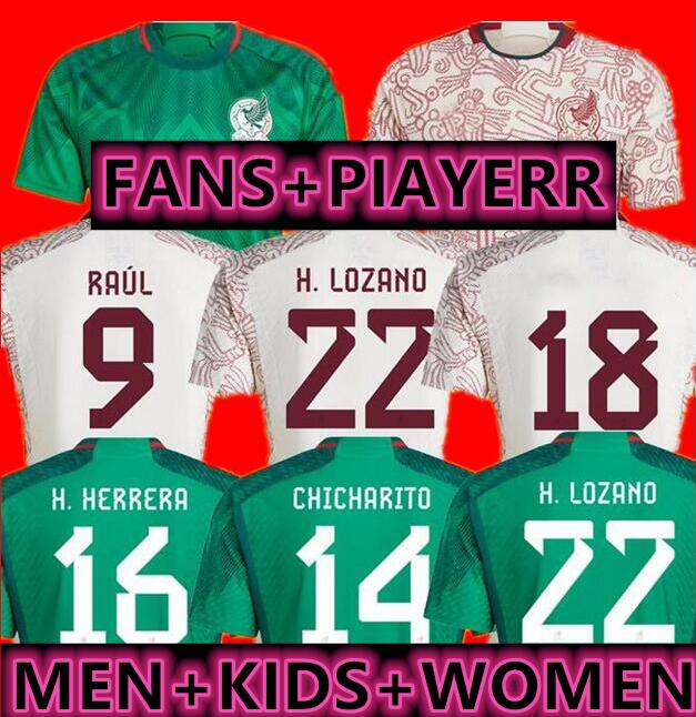 Thailand 2022 Mexico soccer jersey fans player version H. LOZANO CHICHARITO G DOS SANTOS 22 23 Worlds cups GUARDADO football shirt tops men women kids sets uniform
Thailand 2022 Mexico soccer jersey fans player version H. LOZANO CHICHARITO G DOS SANTOS 22 23 Worlds cups GUARDADO football shirt tops men women kids sets uniform