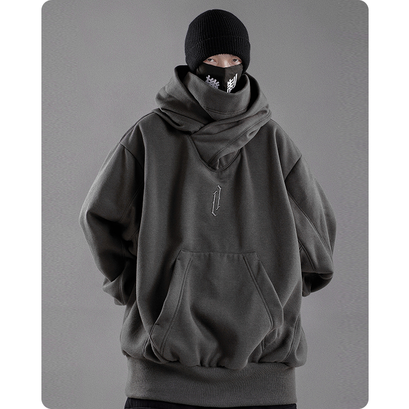 Men's Hoodies Sweatshirts Autumn winter High collar hoodie loose comfortable Men's clothes Harajuku Hiphop streetwear Fleece hooded oversize