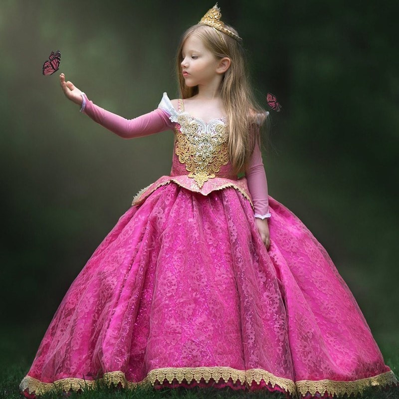 Girl's Dresses Children Carnival Costumes for 4 6 8 10 Years Girls Princess Disguise Girl Princess Dress Up Party Dress Kid Halloween Dress 22090