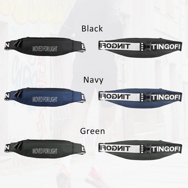 Waist Bags Ship in 24h Unsex Fanny Pack Black Waterproof Money Belt Bag Men Women Sports Travel Wallet Belt Male Waist Bags Case for Phone 220905