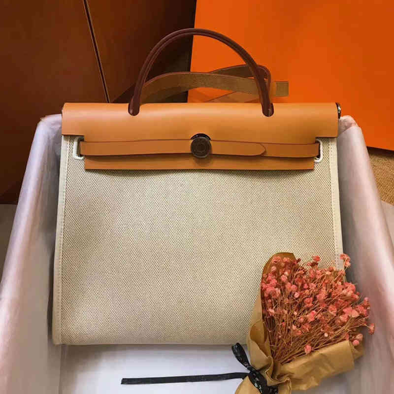 Herbags Designer Bag Hemees Tote Bag Herbag Imported First Layer Cowhide Canvas Splicing Portable Women's Bag Single Shoulder Span, Rice white mixed brown -31cm
Herbags Designer Bag Hemees Tote Bag Herbag Imported First Layer Cowhide Canvas Splicing Portable Women's Bag Single Shoulder Span, Rice white mixed brown -31cm