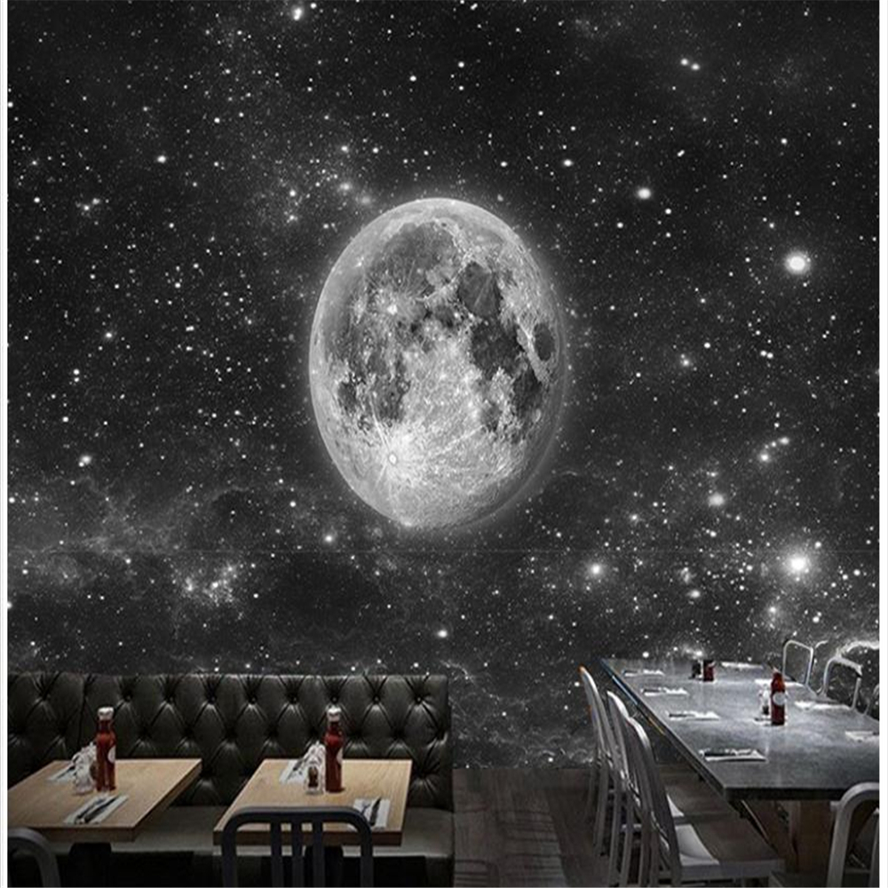 3D three-dimensional fantasy starry sky background wall wallpaper ceiling bar KTV bedroom wallpaper restaurant cafe