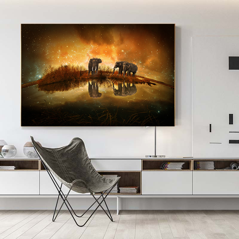 Painting Abstract Gold Could African Elephant Canvas Painting Wild Animal Posters and Prints Modern Wall Art Picture Living Room Cuadros
Painting Abstract Gold Could African Elephant Canvas Painting Wild Animal Posters and Prints Modern Wall Art Picture Living Room Cuadros