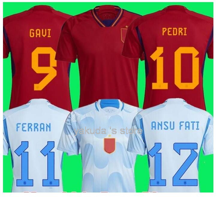 2022 Customized Spain Soccer Jerseys GAVI PEDRI THIAGO Asensio PEDRI Ansu Fati SERGIO RAMOS 15 Football Shirts Tops home Away Thai Quality, 22-23 home red with patch
2022 Customized Spain Soccer Jerseys GAVI PEDRI THIAGO Asensio PEDRI Ansu Fati SERGIO RAMOS 15 Football Shirts Tops home Away Thai Quality, 22-23 home red with patch