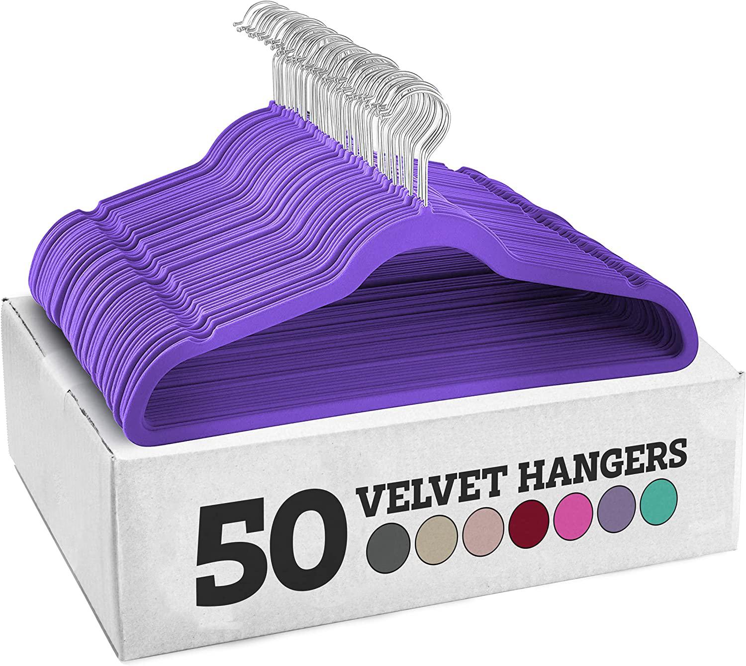 Premium Velvet Hangers Non Slip Durable 50 Pack Clothing Racks30797911427715