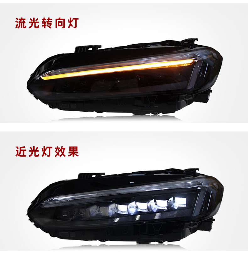 Car Front Headlights for Honda Civic X G11 2022 Head Lamp Front DRL Signal LED Headlight Running Lights