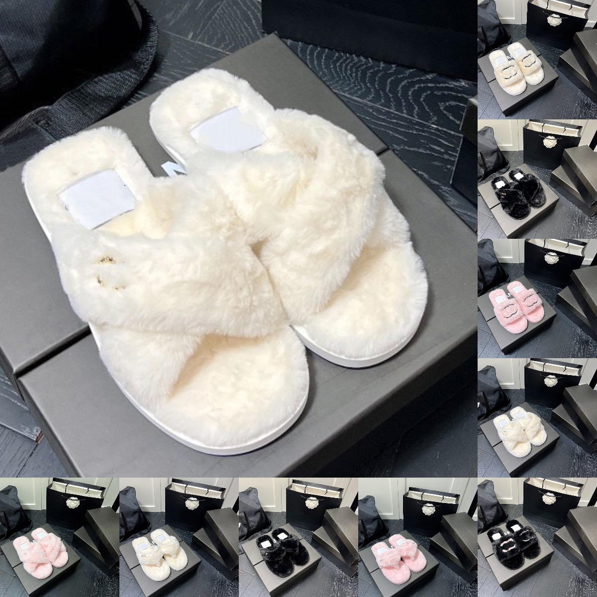 2022 Designer woman Fur Slippers paris logo embroidered warm Slides fluffy furry cross strap sandal winter Indoor Hotel Sandals slip on flats mules slider shoes, Fill postage
2022 Designer woman Fur Slippers paris logo embroidered warm Slides fluffy furry cross strap sandal winter Indoor Hotel Sandals slip on flats mules slider shoes, Fill postage