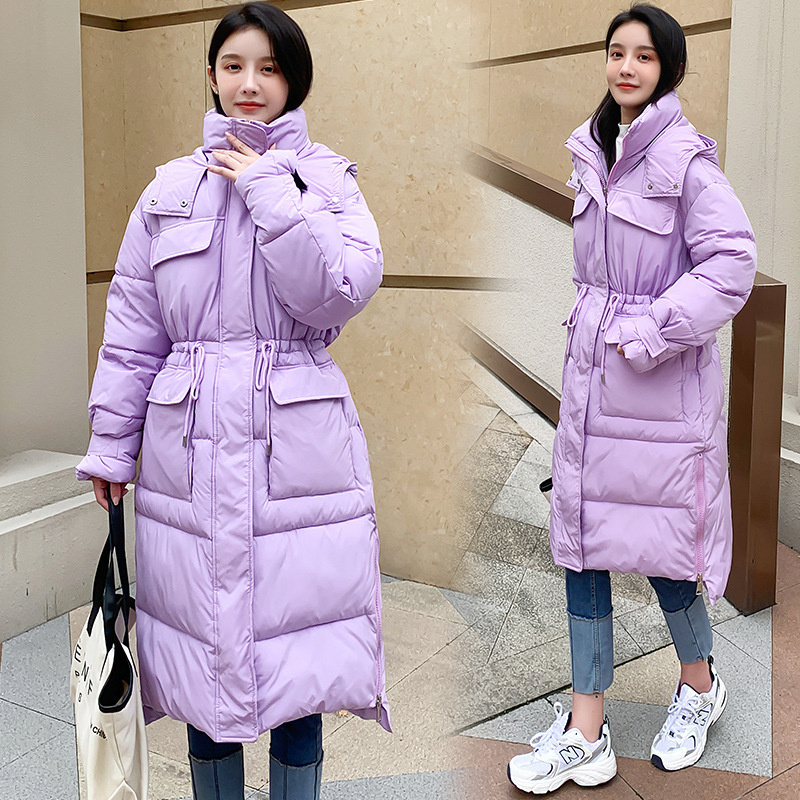 Womens Down Parkas Winter Jacket Women Parka Fashion Long Coat Hooded Parkas Loose Warm Snow Wear Cotton Padded Winter Clothes 220902wtt