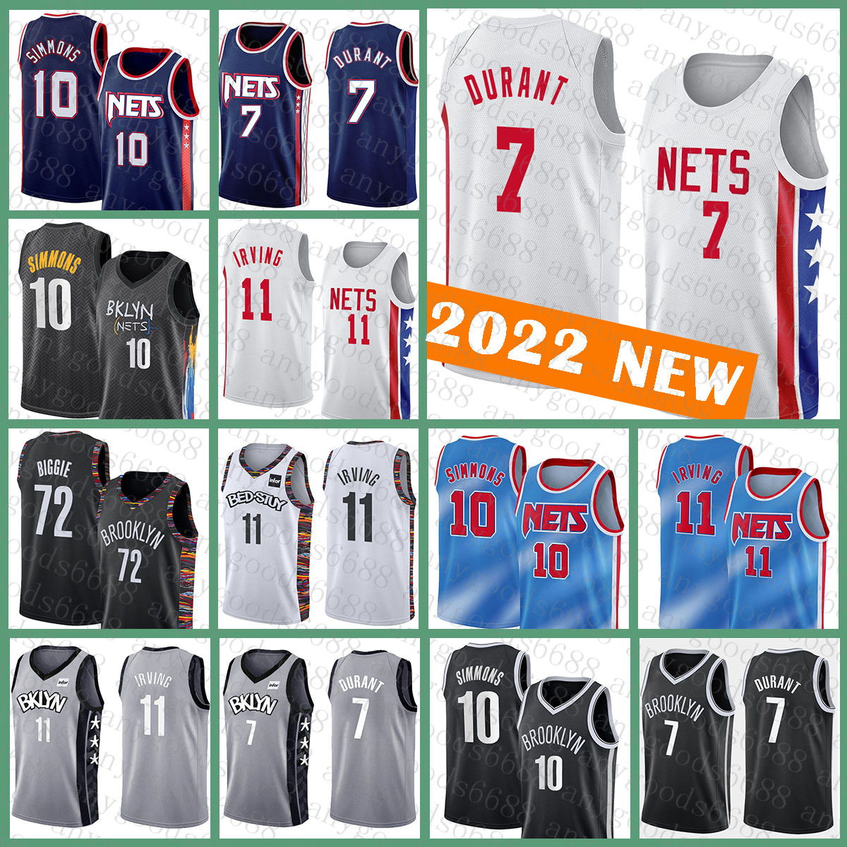 New Basketball Jersey 7 11 10 72 Brooklyn''Nets''Men Kevin Durant Kyrie Irving Ben Simmons Biggie Green
New Basketball Jersey 7 11 10 72 Brooklyn''Nets''Men Kevin Durant Kyrie Irving Ben Simmons Biggie Green