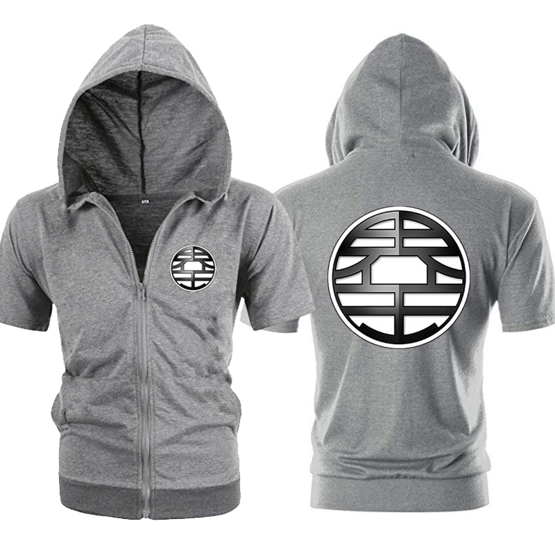 Men's Hoodies Sweatshirts Casual Funny Print Hoodie Men Black Gray Cosplay Sweatshirt Fashion Short Sleeve Zipper Mens Hoodies Jackets 220905