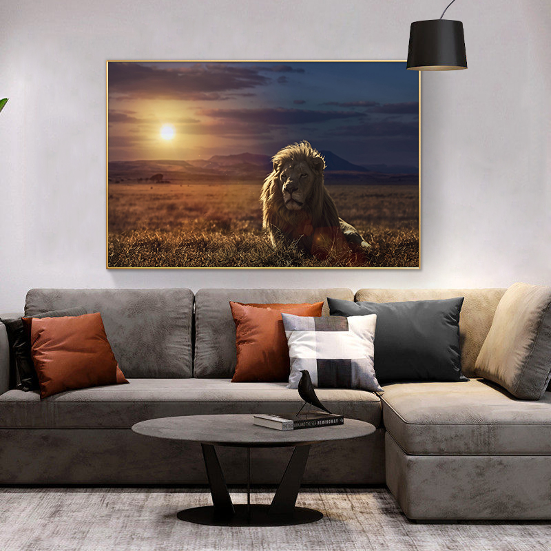 Wild Lion Animal Art Sunset Canvas Painting Nordic Scandinavian Posters and Prints Cuadros Wall Art Picture for Living Room
Wild Lion Animal Art Sunset Canvas Painting Nordic Scandinavian Posters and Prints Cuadros Wall Art Picture for Living Room