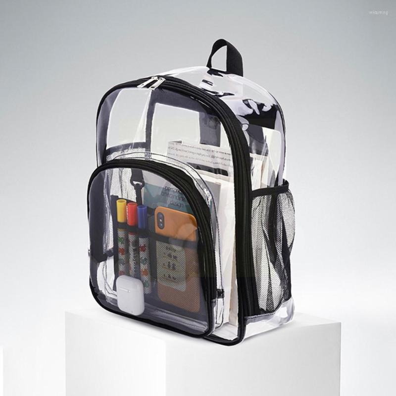 Backpack Transparent Waterproof School Bag Unisex Fashion Student Capacity Simple Travel High Large PVC Qu Q2L9, Black
Backpack Transparent Waterproof School Bag Unisex Fashion Student Capacity Simple Travel High Large PVC Qu Q2L9, Black