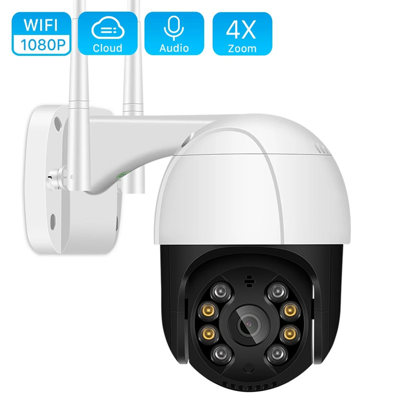 2MP 1080P PTZ WiFi Camera Motion Two Voice Alert Human Detection Outdoor IP Camera Audio IR Night Vision Video CCTV Surveillan