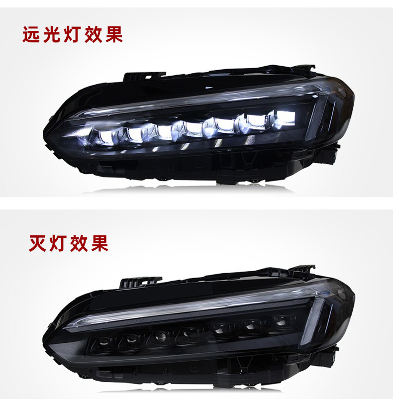 Car Front Headlights for Honda Civic X G11 2022 Head Lamp Front DRL Signal LED Headlight Running Lights