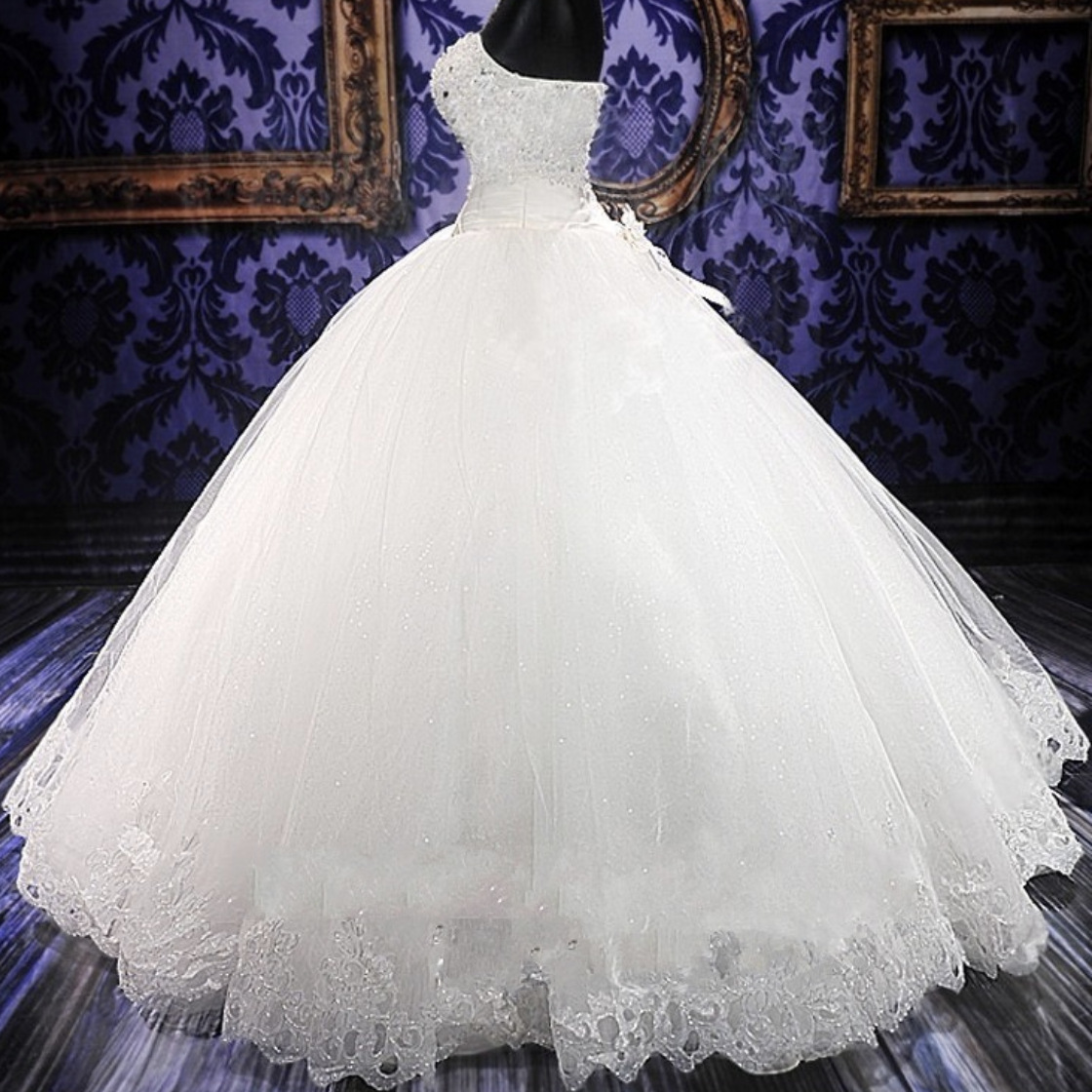 Ball Wedding Dresses Beaded Embroidery Bridal Princess Gown 403