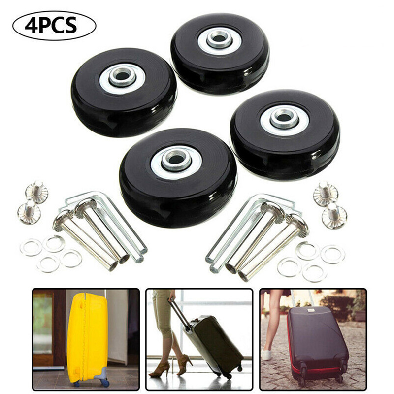 Bag Parts Accessories 4Pcs Flexible Luggage Wheel Practical Replacement Roller Screw Durable Silent With Repair Tool Travel Solid Suitcase 220905
