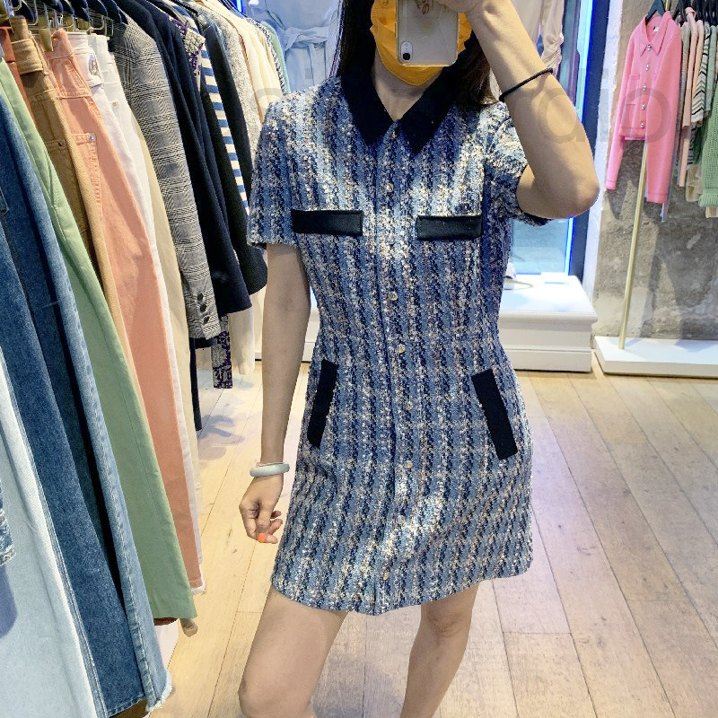 Casual Dresses designer French CP' new style small fragrance single breasted Plaid short sleeve tweed dress in early spring 2021 NH2T, 2# packing bag
Casual Dresses designer French CP' new style small fragrance single breasted Plaid short sleeve tweed dress in early spring 2021 NH2T, 2# packing bag