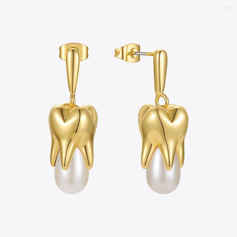 Dangle Earrings ENFASHION Trendy Teeth Pearl Drop For Women Gold Color Earings Fashion Jewelry Wedding Pendientes E211285
Dangle Earrings ENFASHION Trendy Teeth Pearl Drop For Women Gold Color Earings Fashion Jewelry Wedding Pendientes E211285