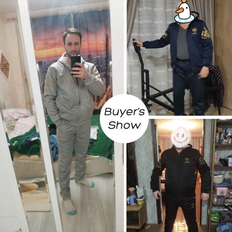 Men's Tracksuits Fleece Men Winter Set Fashion Casual Tracksuit Thick SweatshirtPants Sportswear Suit Men Winter Warm Hooded Outerwear Suit 22090