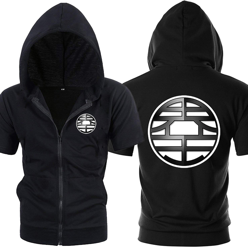 Men's Hoodies Sweatshirts Casual Funny Print Hoodie Men Black Gray Cosplay Sweatshirt Fashion Short Sleeve Zipper Mens Hoodies Jackets 220905