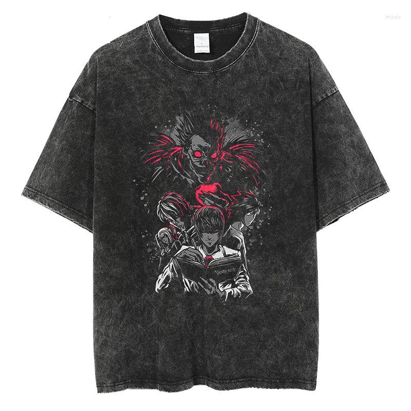 Men's T Shirts Hip Hop Streetwear Men Vintage Washed T-Shirt Japanese Anime Graphic Tshirt Harajuku Cotton Casual Tops Summer Short Sleeve, Black 
Men's T Shirts Hip Hop Streetwear Men Vintage Washed T-Shirt Japanese Anime Graphic Tshirt Harajuku Cotton Casual Tops Summer Short Sleeve, Black