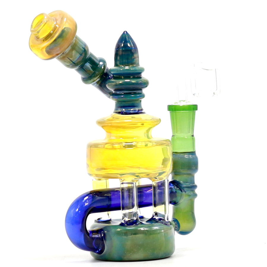 Great designs glass bong dab rigs hookahs with Blue fumed and yellow body craft water pipe 14 mm Quartz banger
Great designs glass bong dab rigs hookahs with Blue fumed and yellow body craft water pipe 14 mm Quartz banger