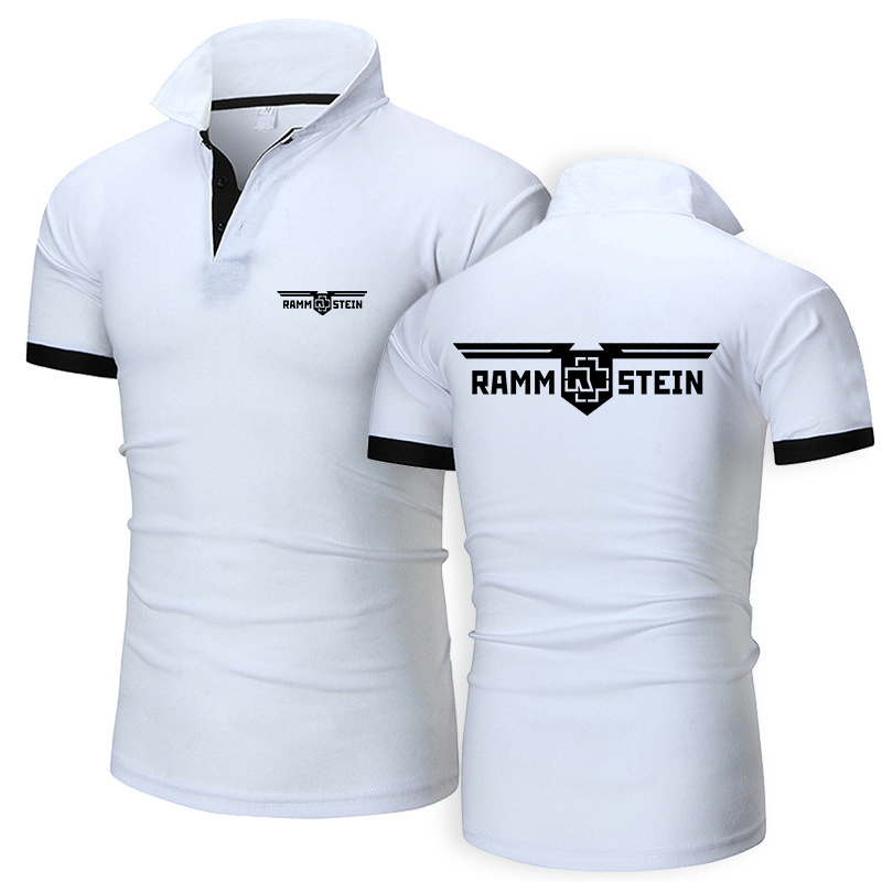 Men's Polos RAMSTEIN Germany Metal Band Men's Summer Fashion Cotton Polos Shirt Casual Solid Color Slim Fit Tops Clothing 220906