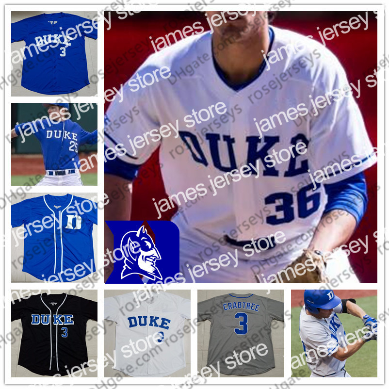 College Baseball Wears Duke Blue Devils Baseball #15 Kennie Taylor 20 Matt Mervis 28 Bryce Jarvis 38 Michael Rothenberg 43 Chase Cheek Gray White Black Jersey
College Baseball Wears Duke Blue Devils Baseball #15 Kennie Taylor 20 Matt Mervis 28 Bryce Jarvis 38 Michael Rothenberg 43 Chase Cheek Gray White Black Jersey