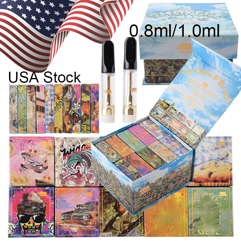 USA Stock Gold Coast Clear Atomizers Vape Cartridges Smokers Club Limited Edition Empty Pen Packaging 0.8ml 1ml Dab Pen Carts 510 Thread Thick Oil Ceramic Carts
USA Stock Gold Coast Clear Atomizers Vape Cartridges Smokers Club Limited Edition Empty Pen Packaging 0.8ml 1ml Dab Pen Carts 510 Thread Thick Oil Ceramic Carts