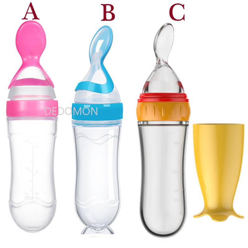 Cups Dishes Utensils Squeezing Feeding Bottle Silicone born Baby Training Rice Spoon Infant Cereal Food Supplement Feeder Safe Tableware Tools 220906