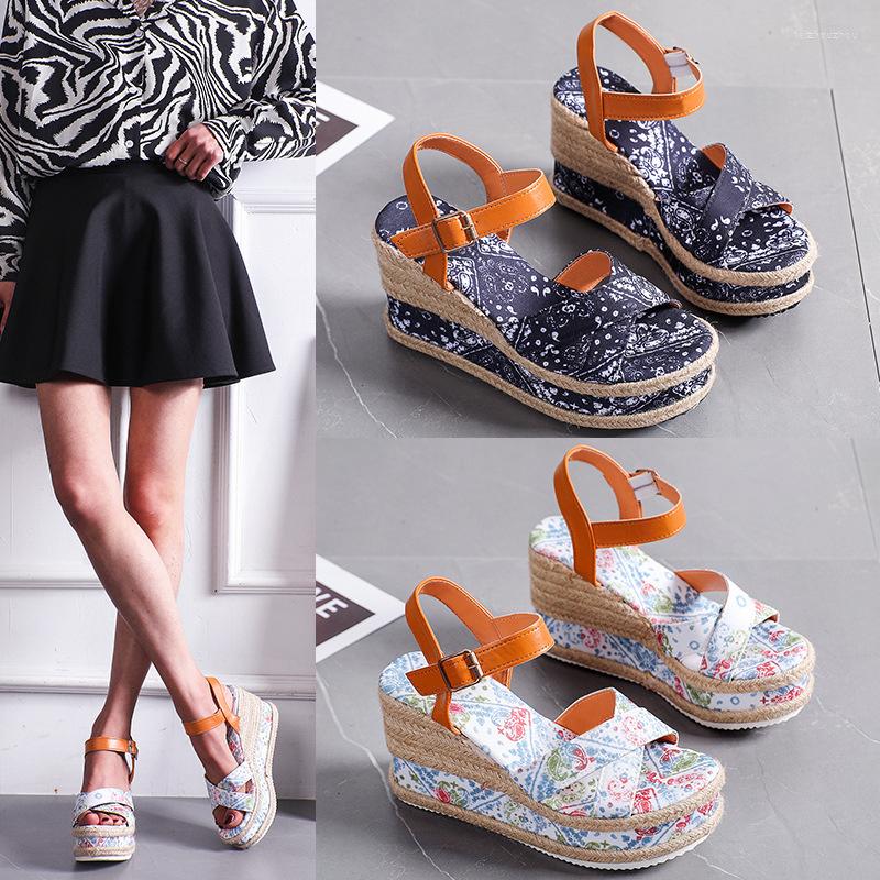 Sandals Summer Wedge Shoes For Women Solid Color Open Toe High Heels Casual Ladies Buckle Strap Fashion Female Sandalias Mujer, Black
Sandals Summer Wedge Shoes For Women Solid Color Open Toe High Heels Casual Ladies Buckle Strap Fashion Female Sandalias Mujer, Black