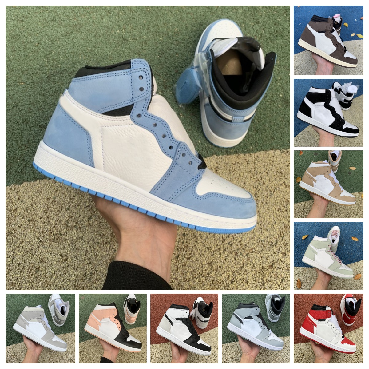 University Blue 1 1s Basketball Shoes Mens Women Zen Master Patent Bred Bleached Coral Stealth Linen Light Smoke Grey Anthracite Yellow Toe Bio Hack trainer Sneakers, Bubble package bag
University Blue 1 1s Basketball Shoes Mens Women Zen Master Patent Bred Bleached Coral Stealth Linen Light Smoke Grey Anthracite Yellow Toe Bio Hack trainer Sneakers, Bubble package bag